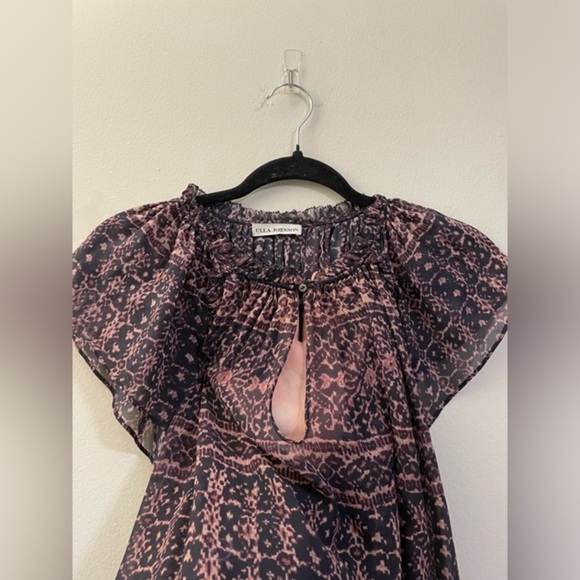Ulla Johnson 100% Silk Aryn Flutter‎ Sleeve Boho Blouse - 6 - Picture 4 of 12